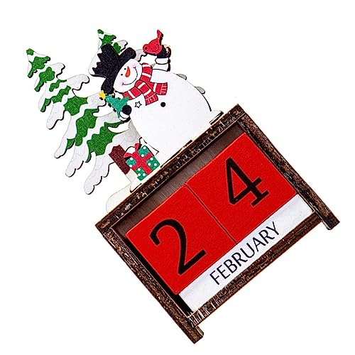 LABRIMP 1 Satz Weihnachtskalender Weihnachtsgeschenke Weihnachten Adventskalender Weihnachts-countdown-kalender Feiertags-countdown-kalender Exquisiter Adventskalender Kinderkalender Holz von LABRIMP