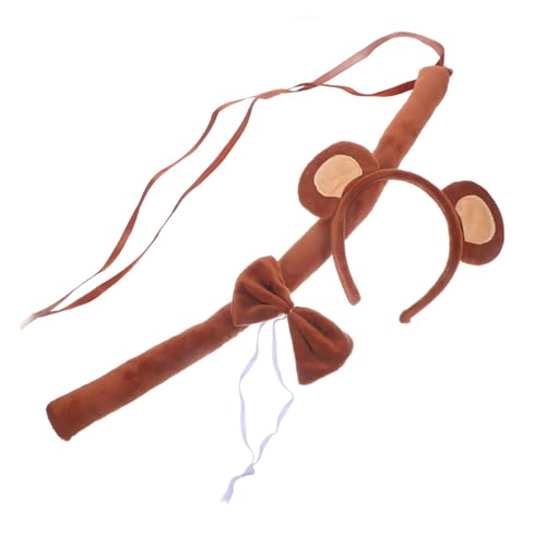 LABRIMP 1 Set Affenohren Stirnband Affen Kopfbedeckung Affen Cosplay Stirnband Affenkostüm Dekoratives Stirnband Partydekorationen Affen Cosplay Affenohren Haarreifen von LABRIMP