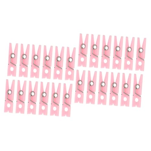 LABRIMP 10 Packungen Sicherheitsnadel Foto-Display-Clips Kleiderklammern Fotoclip Wäscheklammern Zum Basteln Babyparty-partyclips Nähsets Für Erwachsene Basic Stift Aluminiumlegierung Rosa von LABRIMP