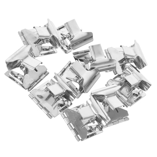 LABRIMP 10 Stk Preisschildregal Mini-Etikettenhalter Verbindungsklemme Sattelstütze Britischer Standardbausatz Preiszeichen Etikettenhalter-Clips Preisaussteller Rostfreier Stahl Silver von LABRIMP