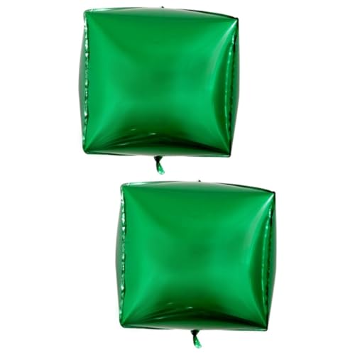 LABRIMP 10 Stück 24 24-Zoll-Ballons Folienballons Würfel Ballons rote Luftballons Zahlenballon klare Luftballons zahlen luftballon Ballon aus Aluminiumfolie quadratischer Ballon Green von LABRIMP