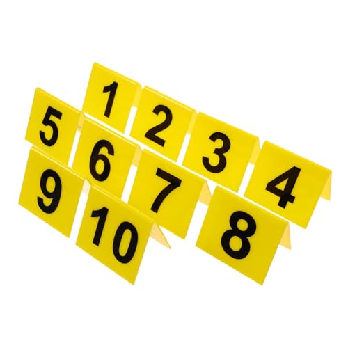 LABRIMP 10 Stück Nummernschild Kompaktmarker Bodennummernmarker Tischnummernversorgung Restaurant Tischnummern Multifunktions Nummernmarker Kompakter Nummernmarker Spielmarker von LABRIMP
