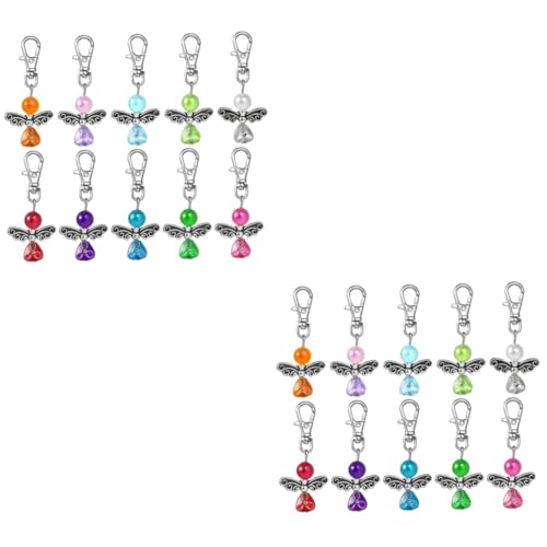 LABRIMP 100 Stk Engel Schlüsselanhänger Wächter Schlüsselanhänger Schicke Schlüsselanhänger Engel Perlen Schlüsselanhänger Engel Ornament Schlüsselanhänger Schmuck-kits Zinklegierung von LABRIMP