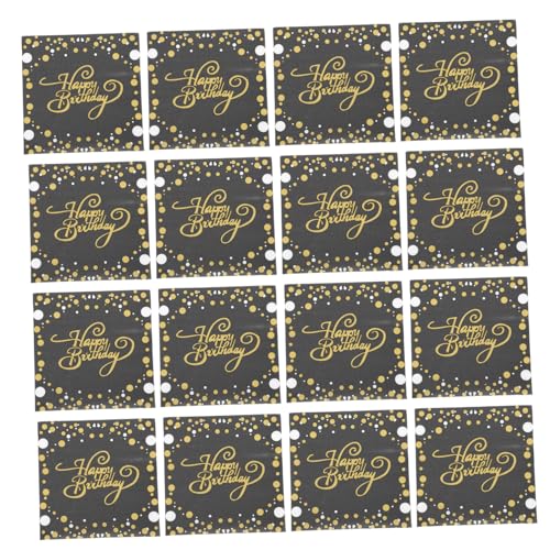 LABRIMP 100St Papierserviette dekorative Partyservietten Geburtstag Serviette party sachen party decoration Golddekor geburtstagsfeier versorgung geburtstag taschentuch schmuck Black von LABRIMP