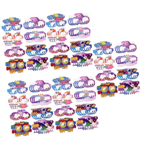 LABRIMP 120 Stk Weltraum Papierbrille Neuartige Partybrille dekorative Partygläser Partyzubehör zum Thema Weltraum Papierbrille mit Astronautenmotiv Platz Partydekorationen Brillenkostüm von LABRIMP