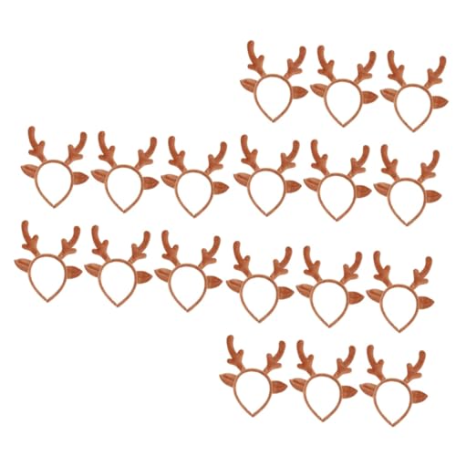 LABRIMP 18 Stk Weihnachtsstirnband party mitgebsel kinder kinderparty mitgebsel easter orgie Weihnachtshaarbänder Haarbänder für Weihnachtsfeiern Weihnachtshaarband Plüsch Haarband Brown von LABRIMP