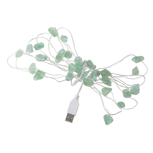 LABRIMP 1Stk Grüner Fluorit kreative Lichter Baumlichtdekor weihnachtsbaumdeko tannenbaum dekoration lichterketten pendelleuchte Haushalt Partylicht Party-Licht-Dekor Naturstein Green von LABRIMP