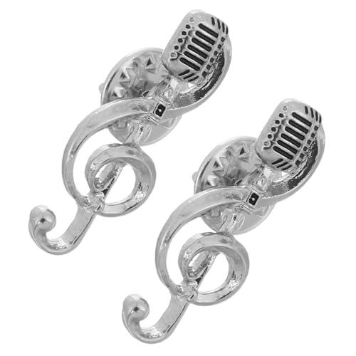 LABRIMP 2 Stück Musiknoten und Mikrofon Brosche aus Metall Anstecknadeln für Musikliebhaberinnen Vielseitiges Accessoire für Jacken Kleider Taschen zu Muttertag und Geburtstag LABRIMP 2 Stück Musiknoten und Mikrofon Brosche aus Metall Anstecknadeln für Musikliebhaberinnen Vielseitiges Accessoire für Jacken Kleider Taschen zu Muttertag und Geburtstag von LABRIMP