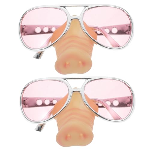 LABRIMP 2 Stück Partybrille Lustige Brille Schweinenasenbrille Cosplay Partybrille von LABRIMP