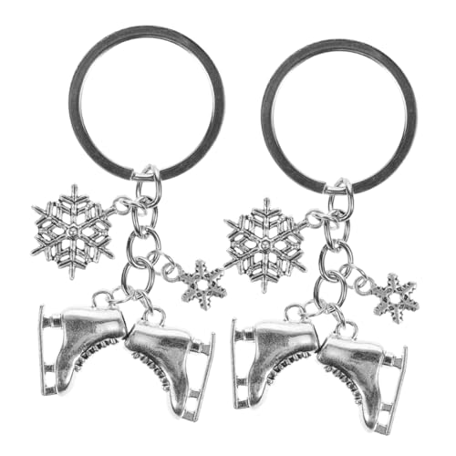 LABRIMP 2 Stück Skating Charm Anhänger Schlüsselanhänger Schlittschuhe Charm Anhänger Metall Sportschuhe Charm Schlüsselanhänger Schlüsselzubehör Für Damen Schlüsselanhänger Für von LABRIMP