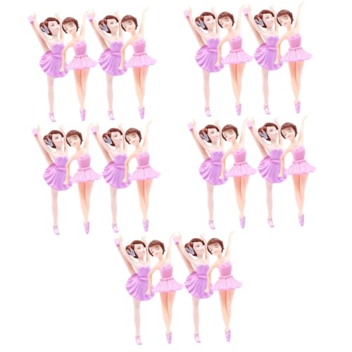 LABRIMP 20 Stk Ballerina-Mädchen Statue einer Balletttänzerin Ballettmädchenfiguren Kuchendekoration für Mädchen geburtstagstorte dekor Mädchen-Ornament Geburtstagskuchen-Ornament PVC Weiß von LABRIMP