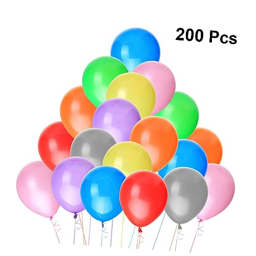 LABRIMP 200 Stück 10 Zoll Einfarbige Latexballons Für Hochzeiten Und Geburtstagsfeiern Dekorative Luftballons Zufälligen Farben Für Festliche Anlässe Und Partys von LABRIMP