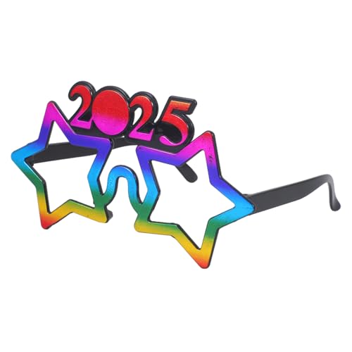 LABRIMP 2025 Weihnachtsbrille Brillen Anziehen Lustige Neujahrsbrille Neujahrs-sonnenbrille Abschlussbrille Frohes Neues Jahr Brillen Frohes Neues Jahr Sonnenbrille Silvesterbrille Stk von LABRIMP