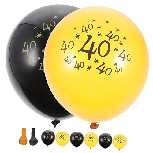 LABRIMP 20St Ballon zum 40. Geburtstag Gedenkballons Festivalballons Luftballons zum 40. Geburtstag Türdekoration Golddekor 40 Luftballons Partyzubehör zum 40. Geburtstag Emulsion von LABRIMP