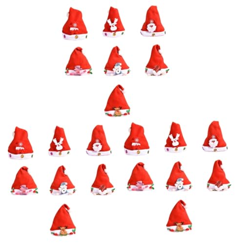 LABRIMP 21 Stk Weihnachtsmütze Für Kinder Weihnachtsfeier Foto Weihnachtshut Verkleiden Traje De Santa Claus Para Niño Weihnachtsmannmütze Weihnachtsmannkostüm Kinderhüte Rot Tuch von LABRIMP