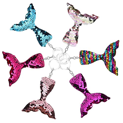 LABRIMP 24 Stk Schlüsselanhänger mit Fischschwanz Mädchen Schlüsselanhänger Mädchen schlüsselanhänger pink mermaid party Partygeschenke für Meerjungfrauen Taschenanhänger Plastik von LABRIMP