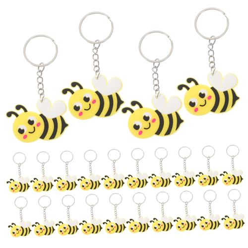 LABRIMP 24 Stück Niedliche Cartoon Bienen Anhänger Schlüsselanhänger Für Kinder Kreative Taschen Anhänger Im Bienen Design Perfekt Mitgebsel Oder Gastgeschenk Für Partys Und Anlässe von LABRIMP