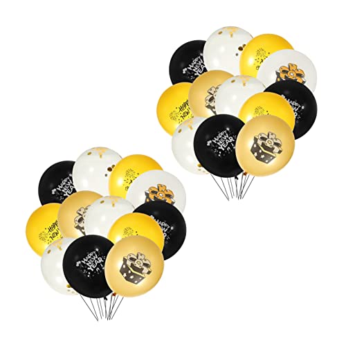 LABRIMP 24St 2023 Latexballon Wanddekoration schwarzer Ballon Lichthausdekorationen für zu Hause Babyballons luftballons new year decoration Bedruckte Latexballons Festivalballons Emulsion von LABRIMP