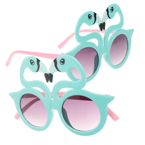 LABRIMP 2St Flamingo-Partybrille party mitgebsel kinder kinderparty mitgebsel laughing Flamingo-Brille für Kinder Brillen im hawaiianischen Stil schnapsgläser Sonnenbrille lustige Brille von LABRIMP