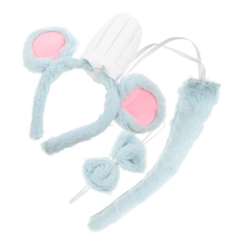 LABRIMP 3 Teiliges Damen Mäusekostüm Mit Plüschohren Stirnband Fliege Lustige Und Bezaubernde Tierkostüm Requisiten Für Halloween Partys Oder Cosplay Events Grün von LABRIMP