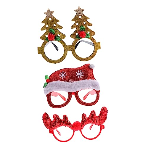 LABRIMP 3St Weihnachtsbrillengestell Weihnachtsbrillenrahmen Kinderbrille kinderferngläser weihnachts party Weihnachtsbrille für Kinder Weihnachtsdekorationen Kunststoffe und Vliesstoffe von LABRIMP