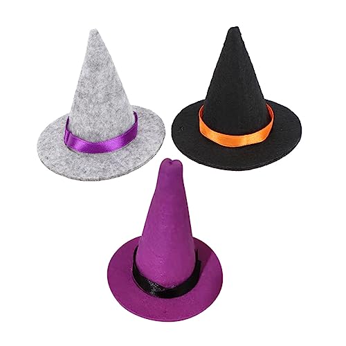 LABRIMP 3st Mini-hexenhut Hexenkostüm Für Damen Halloween-lutscherhut Halloween-weinflaschendeckel Halloween-requisiten Mini-hexenmütze Mini-partyhut Deckel Für Becherflaschen Filzstoff von LABRIMP