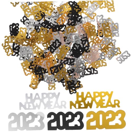 LABRIMP 4 Dekoration 2023 new year decoration neujahrsdeko geschenktueten Neujahrsthema Dekoration Gastgeschenke Partyschmuck zuverlässige Streuungen Konfetti für Partydekoration Plastik von LABRIMP