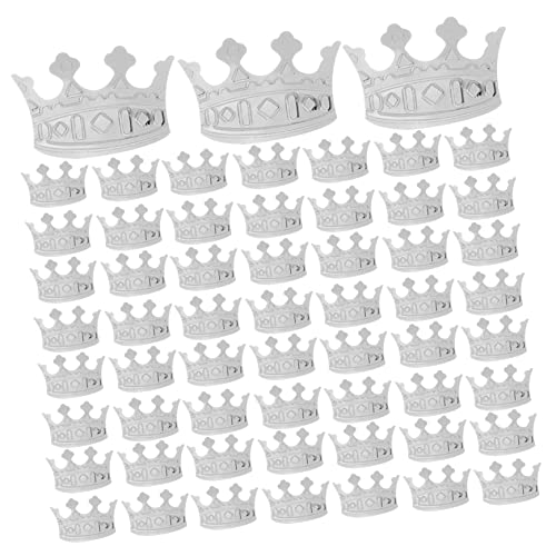 LABRIMP 4 Packungen Konfetti Tischstreuung Tischdekorationen Für Hochzeiten Hochzeitsdekoration Mini-krone Tiara-party Babykrone Silberdekor Hochzeitskrone Dekor Für Tisch Silver Pvc von LABRIMP