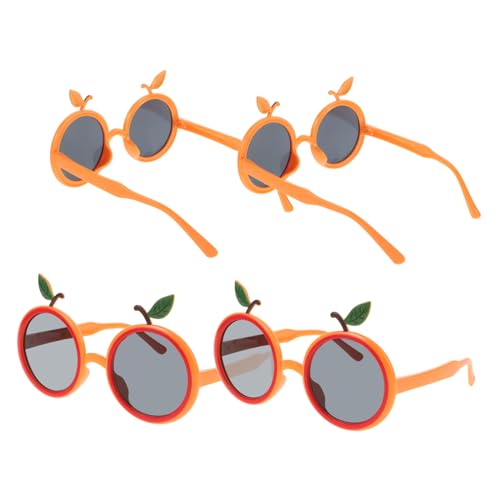 LABRIMP 4 Stück Gläser in oranger Form Sommer-Strandbrille lustige hawaiianische Brille Brillenkostüm kindersonnenbrille Kinder Sonnenbrille Party-Sonnenbrille Praktische Partybrille Abs von LABRIMP