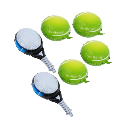 LABRIMP 4 Stück Sport Themen Luftballons Tennisball Luftballons Tennis Party Dekorationen Geburtstagsfeier Luftballons Tennisball Folienballons Großer Tennis Ballon Sport von LABRIMP