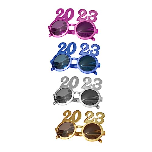 LABRIMP 5 Paare 2023 2023 Brille Neujahrsbrille 2023 Neuheit Neujahrsbrille Abschlussbrille 2022 kinderferngläser faschingsbrille Party-Brillengestell Plastikgläser des neuen Jahres Stk von LABRIMP