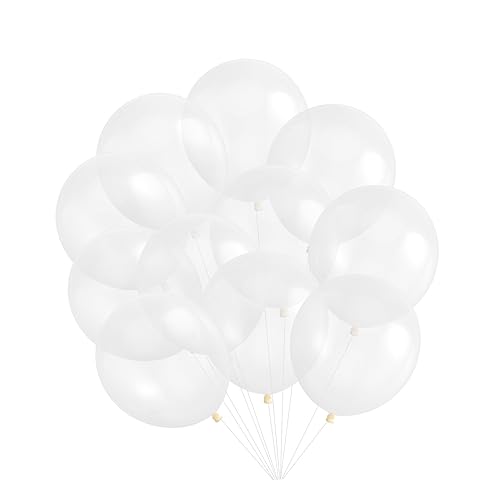 LABRIMP 50 Stück 12 Zoll Verdickte Helle Latexballons Transparent Ideal Für Hochzeiten Geburtstagsfeiern Und Bunte Deko Arrangements Mit Luftballonhaltern Und Riesenluftballons von LABRIMP