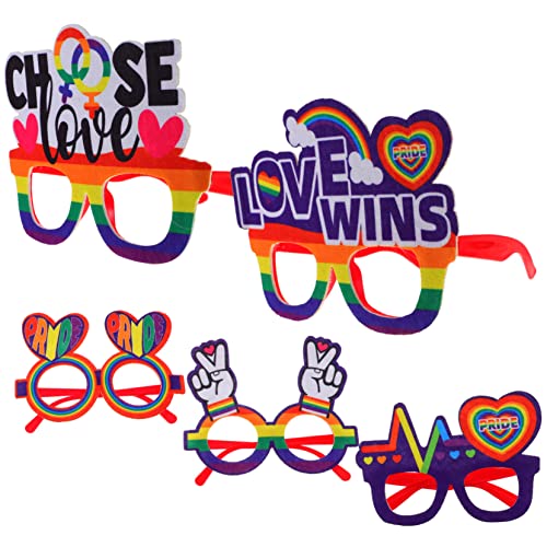 LABRIMP 5st Partybrille Brille Für Bühnenshows Pride-party-sonnenbrille Neuartige Brillen Stand-requisiten, Gläser Sonnenbrille Für Den Abschlussball Pride-party-brille Plastik von LABRIMP