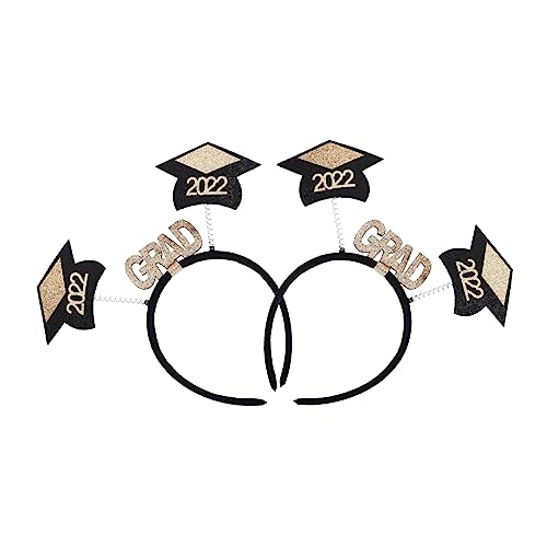 LABRIMP 6 Stk 2022 Abschluss Haarschmuck Party Requisiten Stirnband Mini-Hut Abschlussquaste graduation cap festival kopfbedeckung Abschlusshut Stirnband Abschlussfeier Haarband Filzstoff von LABRIMP