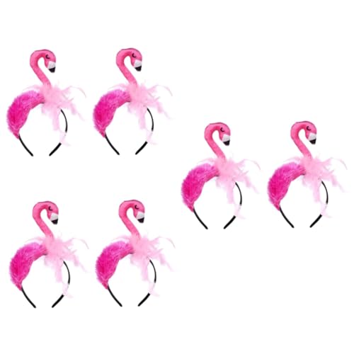 LABRIMP 6 Stk Flamingo-Stirnband hawaiianischer Partychef Bopper dekoratives Stirnband für Kinder verkleidung kinder haarspange kinder dekorativer Flamingo-Kopfschmuck für Kinder Satin von LABRIMP