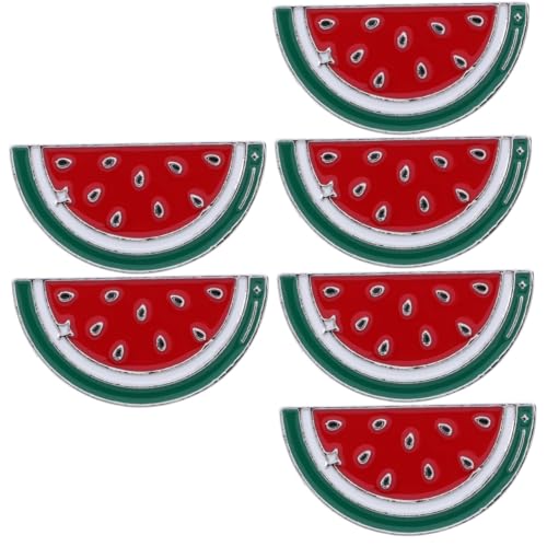 LABRIMP 6 Stk Legierungs-Wassermelonen-Brosche Emaille-Wassermelonenbrosche Cartoon-Brosche Schal-Clip für damen für Frauen Brosche Clips Brosche mit Wassermelone rot von LABRIMP