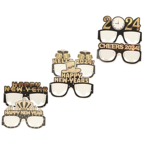 LABRIMP 6St Brillen aus Papier kreative Brillen 2024 Papierbrille lustige Sonnenbrille Gläser Neujahrs-Sonnenbrille fckng new year new years decor orgie neues jahr zubehör 2024 Brillen von LABRIMP