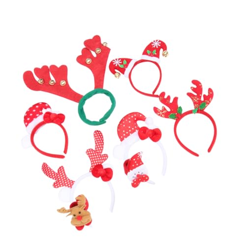 LABRIMP 6er Set Weihnachtskopfschmuck Kreative Weihnachts Haarreifen Mit Rentier Schneemann Und Weihnachtsmann Motiven Für Festliche Anlässe Und Partys von LABRIMP