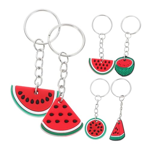 LABRIMP 6st Schlüsselanhänger Wassermelonen-partygeschenk Fruchtanhänger Autoschlüsselhalter Wassermelonen-anhänger Melonen-partydekorationen Requisiten Für Die Obstfotografie Pvc Rot von LABRIMP