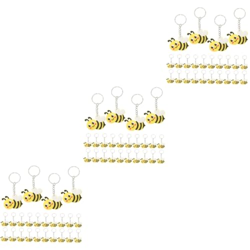 LABRIMP 72 Stk Biene Schlüsselanhänger Dekorationen Lecker bienen bienen zubehör portmonee kinder Schlüsselbund Schlüsselanhänger mit Cartoon-Biene Neuheit Schlüsselanhänger PVC von LABRIMP