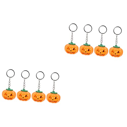 LABRIMP 8 Stk Kürbis-schlüssel-charme Halloween-spielzeug Für Kinder Taschenanhänger Kürbis-schlüsselanhänger Kinder Schlüsselanhänger Für Kinder Kinderlaterne Knopfbatterie Orange von LABRIMP