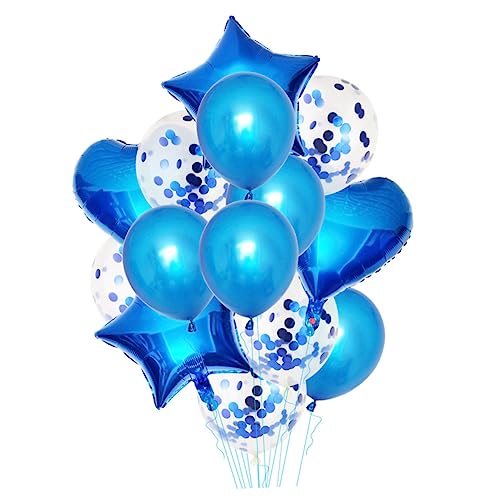 LABRIMP Aluminium Folienballons Set Dekorative Ballons Für Partys Versammlungen Herzform Sternform Perlenlatexballons von LABRIMP