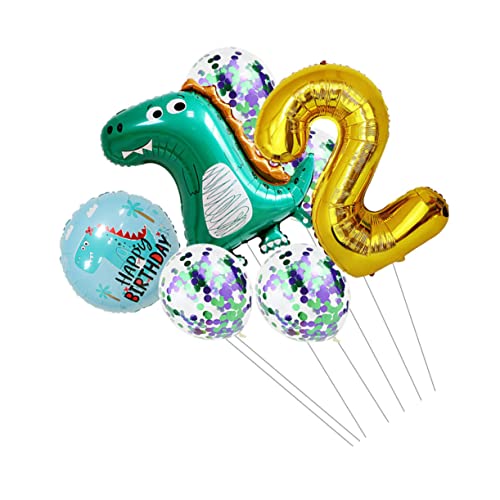 LABRIMP Dekorative Dinosaurier Luftballons Für Den Kindergeburtstag Bunte Party Deko Ideal Für Dschungel Und Einschulungsfeiern Hochwertiges Latexmaterial von LABRIMP