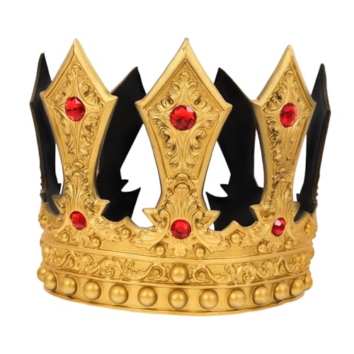 LABRIMP Diamant-Königskrone Prinzessin Krone Kronmänner goldene Prinzenkronen Prinzenkrone für Männer geburtstagskrone goldene krone Lord Krone König Requisiten Königskrone für Männer RP von LABRIMP