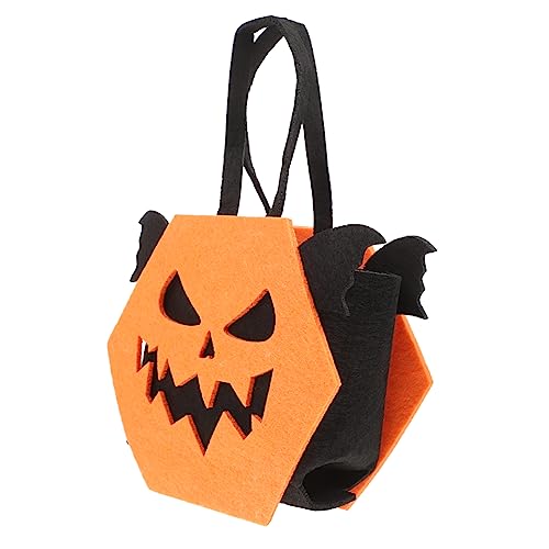 LABRIMP Halloween-süßigkeitsbeutel Geschenkbeutel Halloween-beutel Halloween-gunstbeutel Party-leckerli-tasche Halloween-süßigkeitstaschen Behandeln Taschen Süßigkeitenbeutel Vlies Orange von LABRIMP