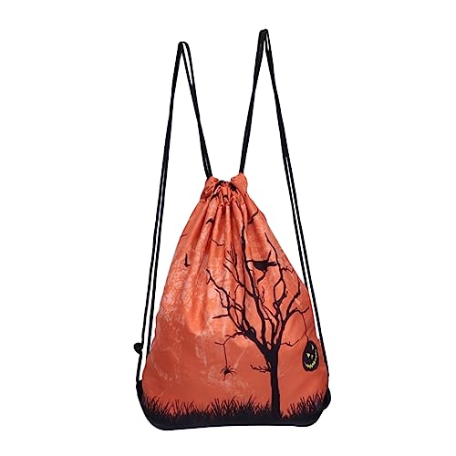 LABRIMP Halloween-tasche Mit Kordelzug Rucksäcke Für Mädchen Halloween-kordelzugbeutel Umhängetasche Für Halloween Toter Baum Rucksack Unisex-rucksack Rucksack Für Die Reise Polyester von LABRIMP