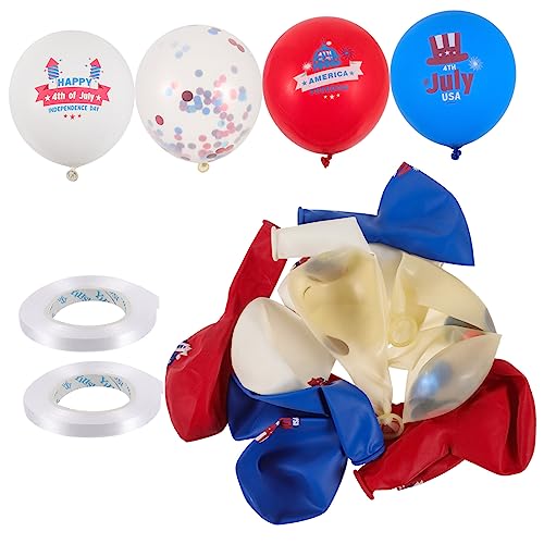 LABRIMP Party Feierballons Unabhängigkeitstag Luftballons Balloons Layout Independence Memorial Veterans Ballonrequisiten Decor July Ribbon of Anniversary Amerikanische Day Decorations von LABRIMP