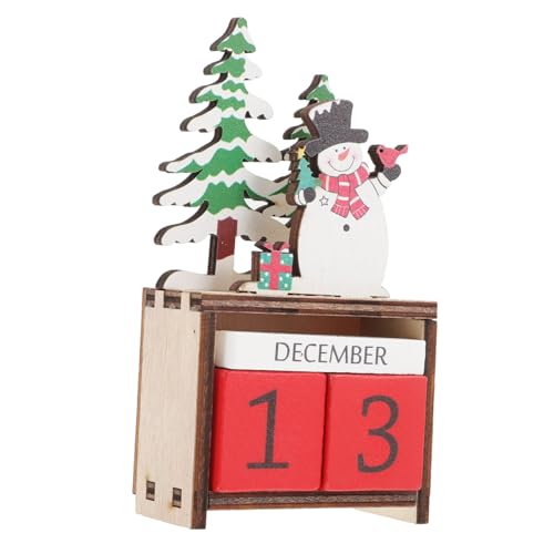 LABRIMP Weihnachtskalender aus Holz Weihnachtsbedarf weihnachtsregal dekoration christmas decorations table weihnachtsdeko schreibtisch kreativer Kalender Dekoration für Weihnachtsfeiern von LABRIMP