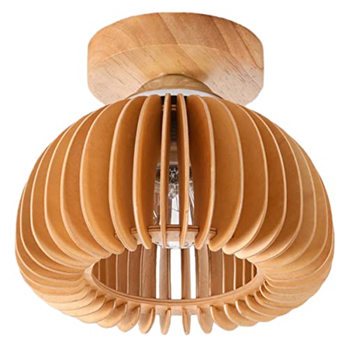 Lampe Licht Wohnzimmer Küche Armaturen Lampenschirm Pendelleuchte Decke Flur Schattenkäfig Wand Holz Essplatz Holz Stil Tisch Dekorativ für Khaki Japanisch Abdeckung cm von LABRIMP