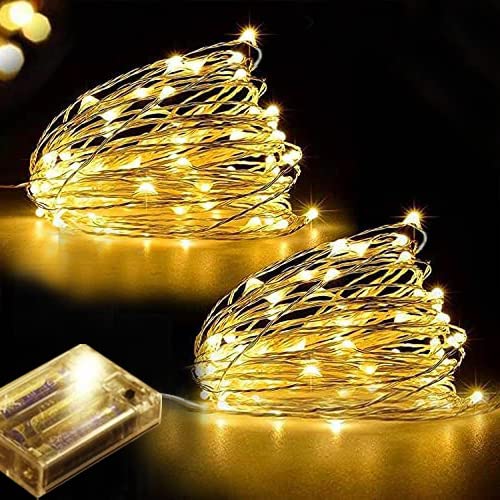 LAC FUTURE 2 Mini Lichterkette Mit Batterie 5M 50er Led Draht Klein für Innen, Weihnachten, Halloween, Deko (Warmweiß) von LAC FUTURE